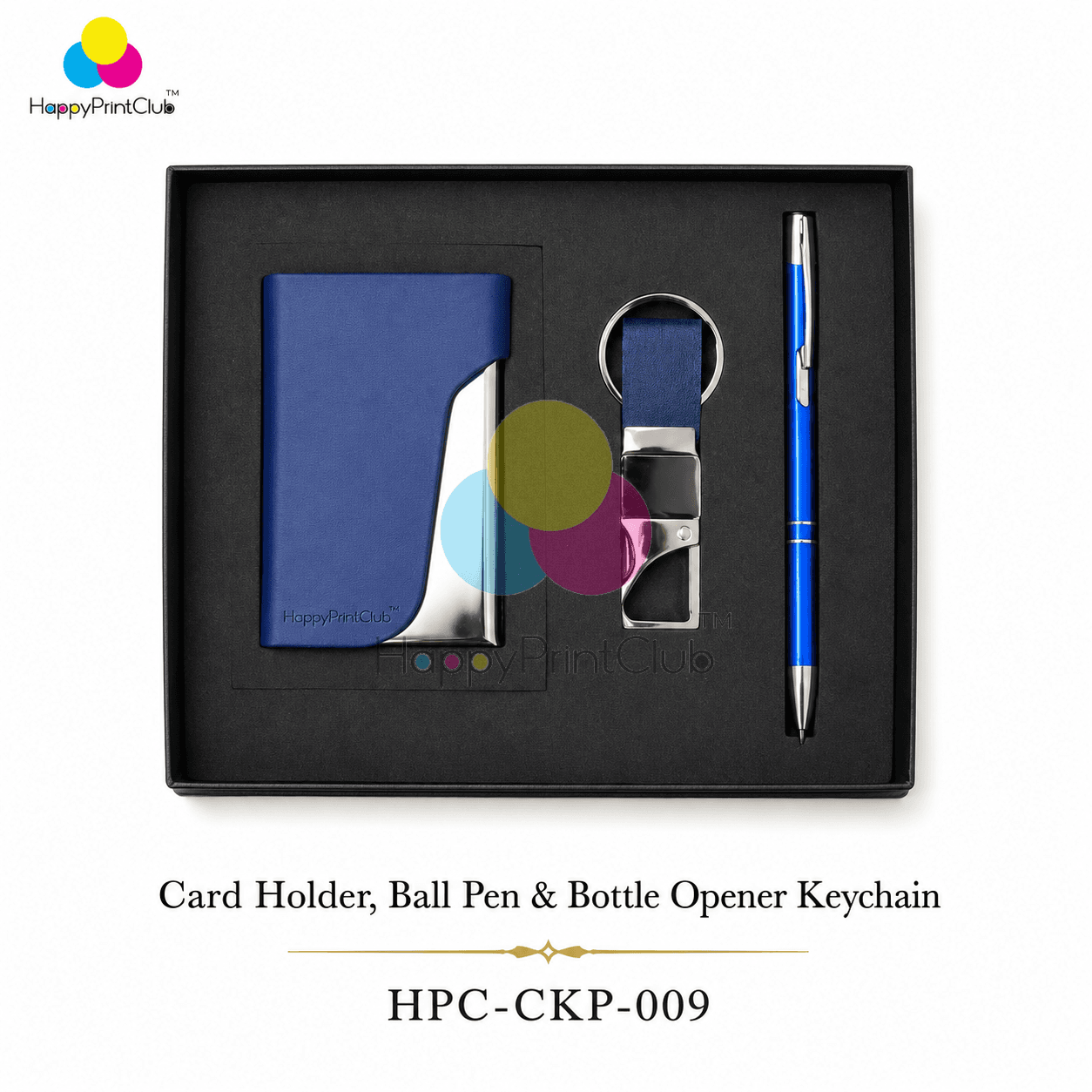Customized Corporate Gift Set With Card Holder, Ball Pen & Bottle Opener Keychain