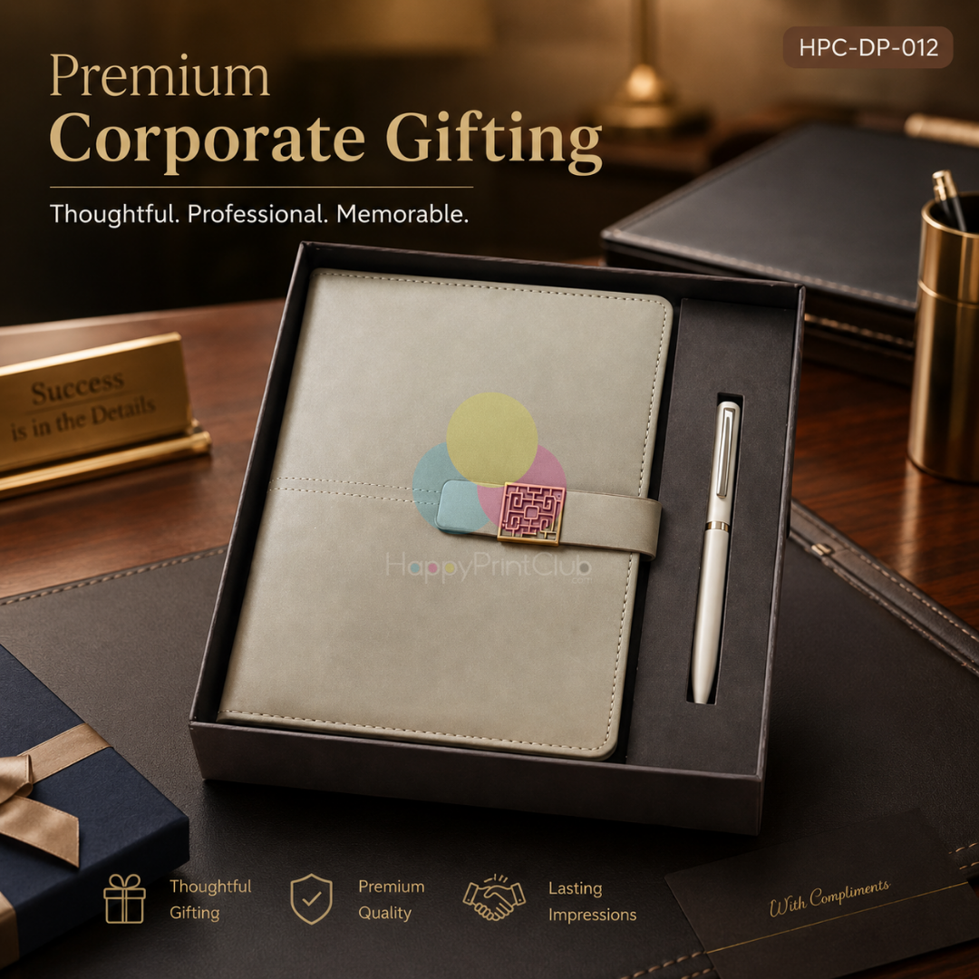 Customized Corporate Gift Set With Ball Pen & 190 Pages Hard Bound Diary