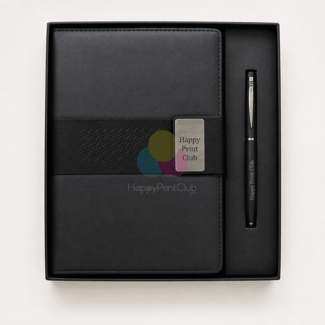 Customized Corporate Gift Set With Ball Pen & 190 Pages Hard Bound Diary