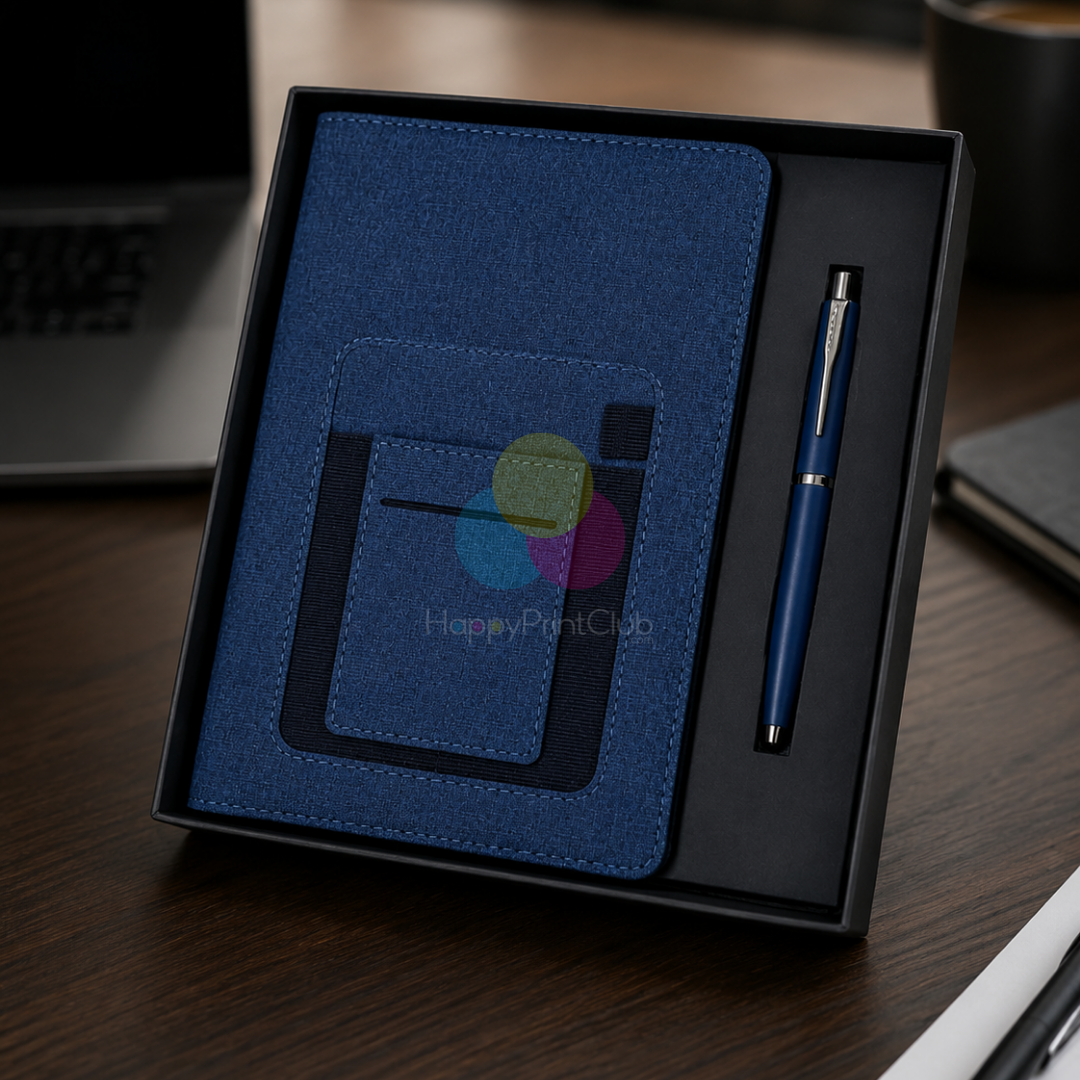 Customized Corporate Gift Set With Ball Pen & 190 Pages Hard Bound Diary