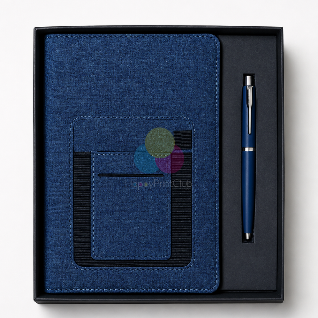 Customized Corporate Gift Set With Ball Pen & 190 Pages Hard Bound Diary