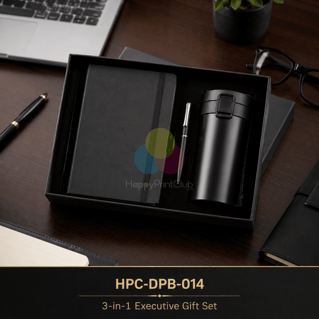 Employee Welcome Kit With Push Button Flask 380ML, Ball Pen & 160 Pages Hard Bound Diary