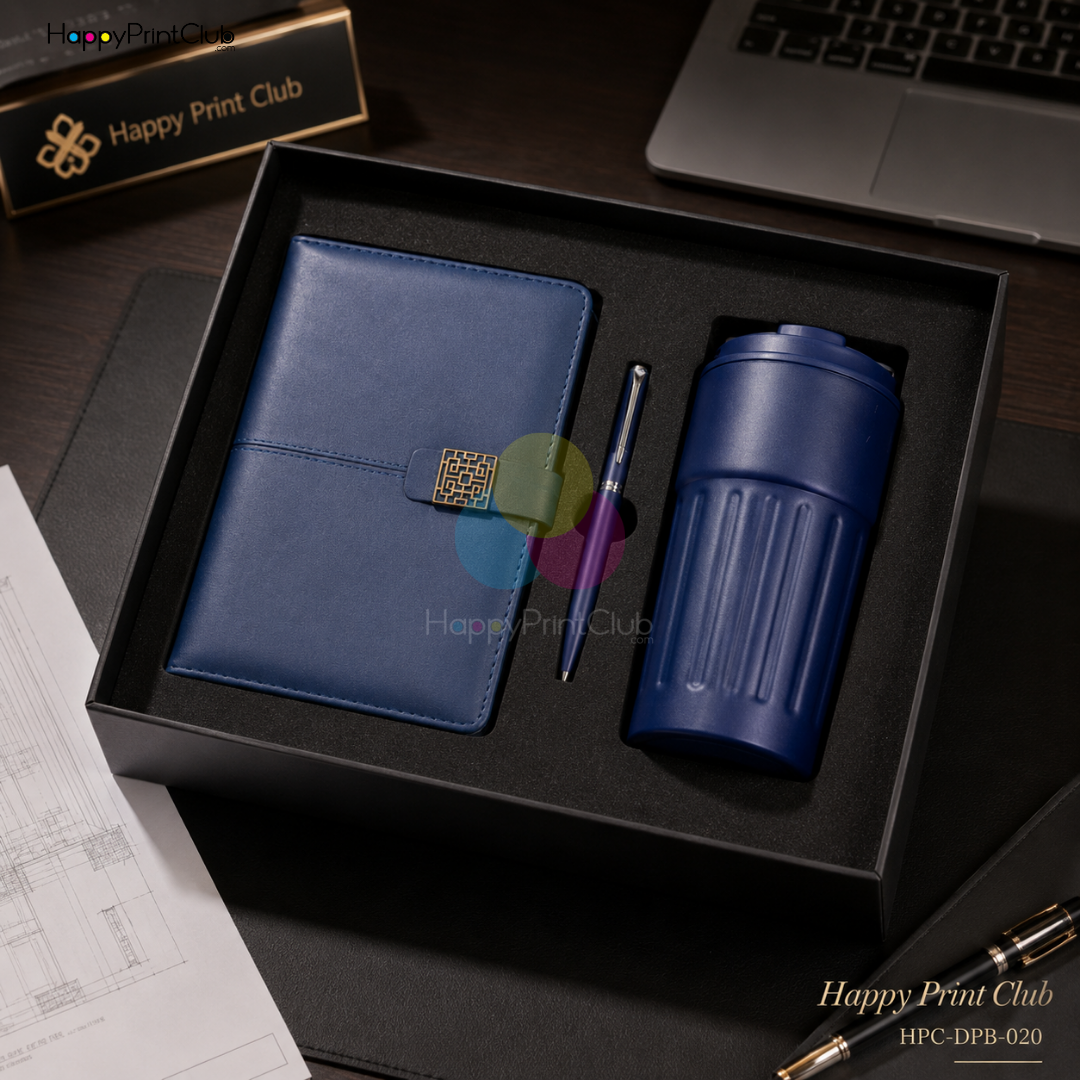 Employee Welcome Kit With Temperature Flask, Ball Pen & 190 Pages Hard Bound Magnetic Fitting Clip Diary