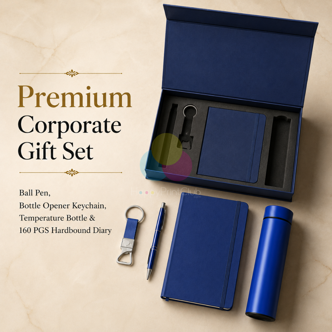 Employee Welcome Kit With Ball Pen, Bottle Opener Keychain, Temperature Bottle & 160 Pages Hard Bound Diary