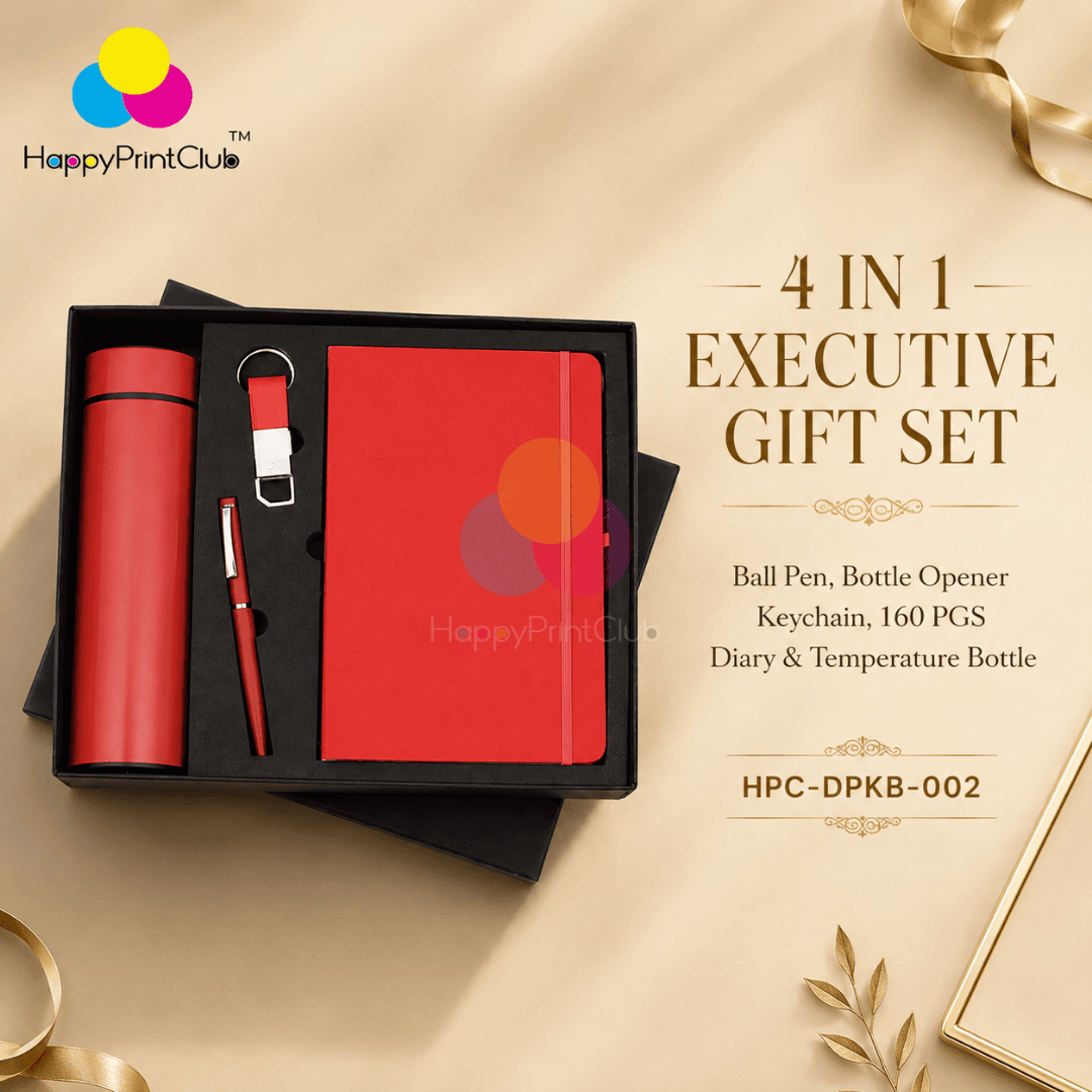 Employee Welcome Kit With Ball Pen, Bottle Opener,160 Pages Diary Keychain, Temperature Bottle
