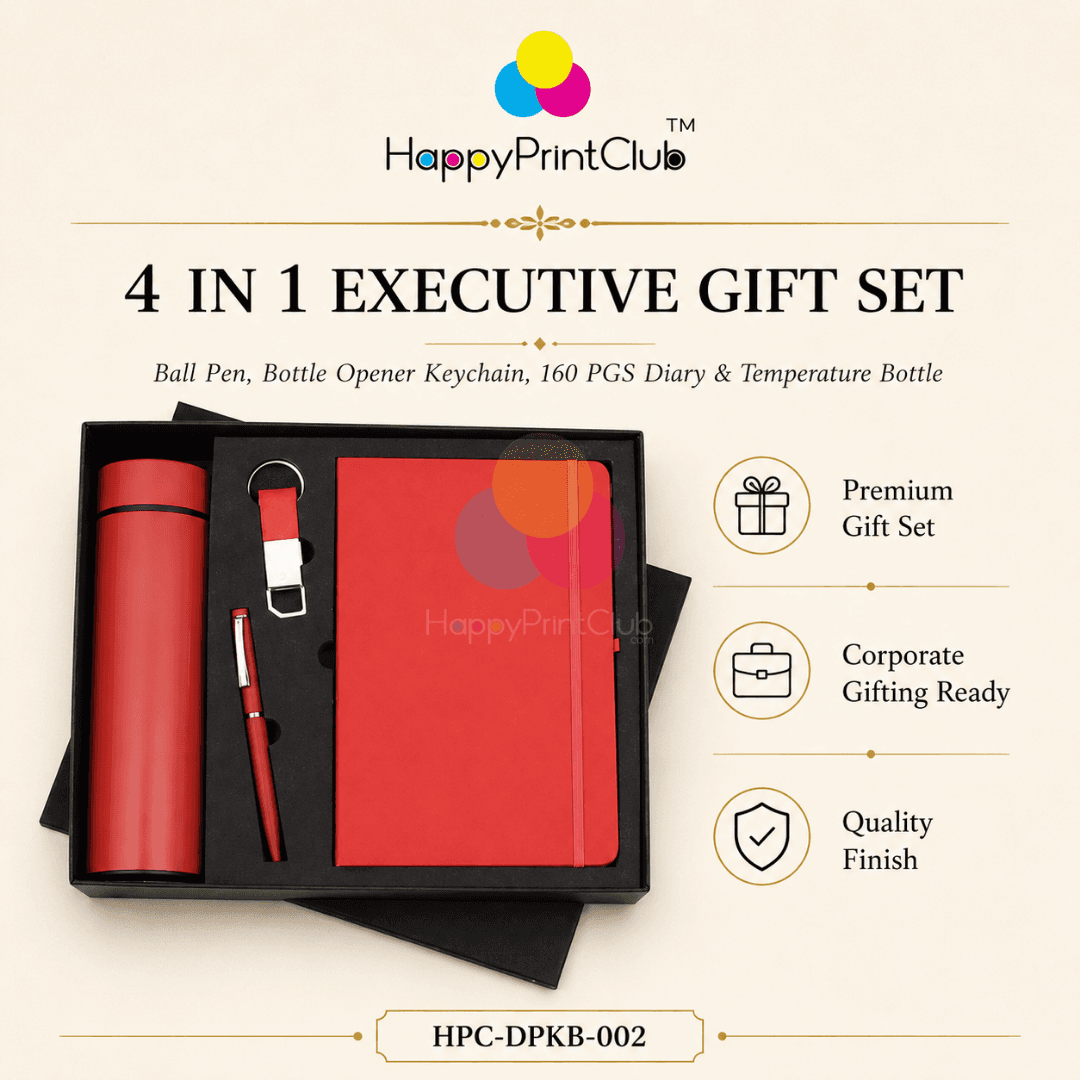 Employee Welcome Kit With Ball Pen, Bottle Opener,160 Pages Diary Keychain, Temperature Bottle