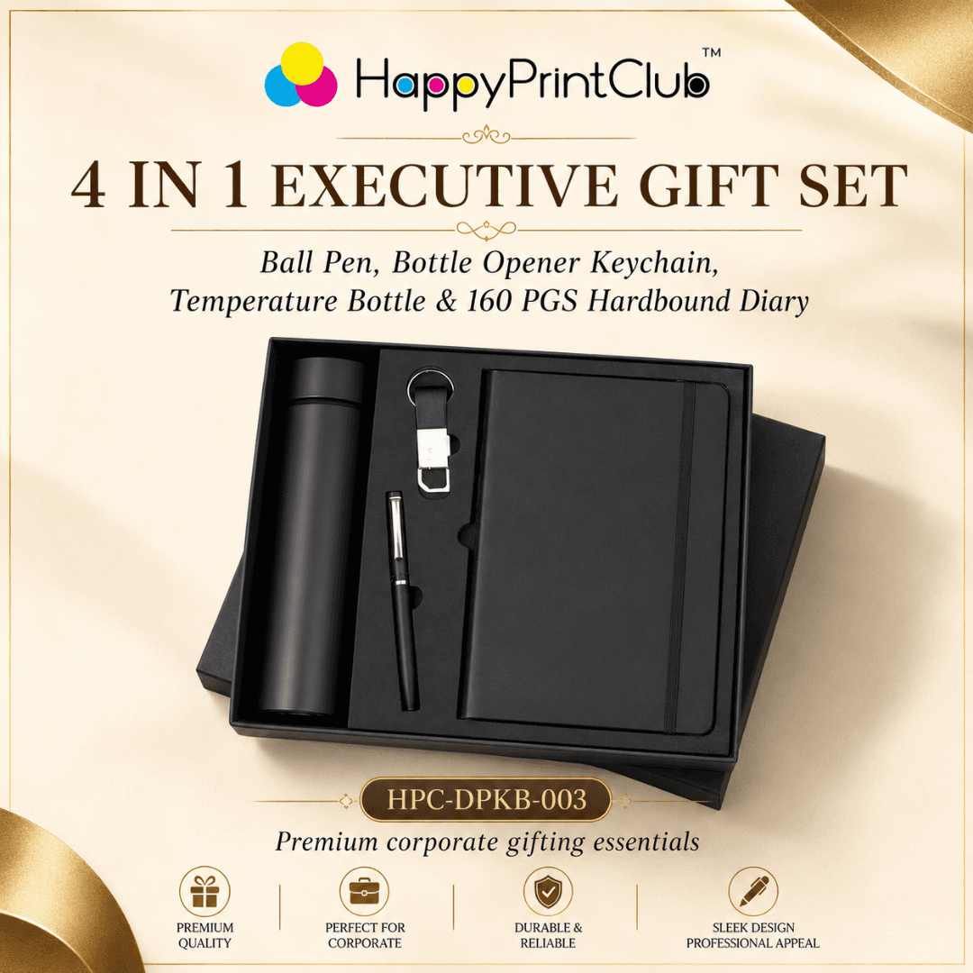 Employee Welcome Kit With Ball Pen, Bottle Opener Keychain, Temperature Bottle & 160 Pages Hard Bound Diary