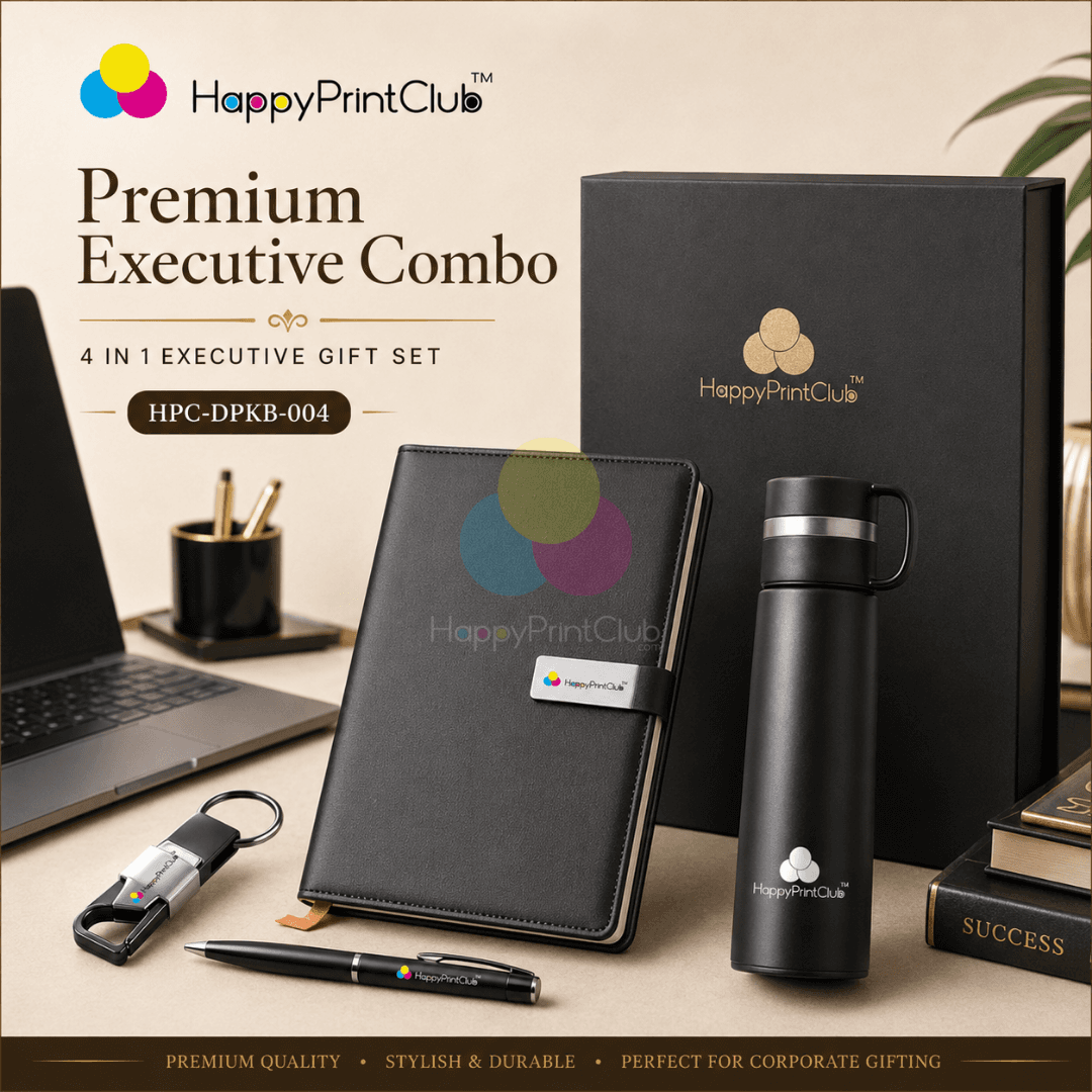 Employee Welcome Kit With Ball Pen, Bottle Opener Keychain, Thermos Cup Bottle & 190 Pages Hard Bound Magnetic Clip Diary