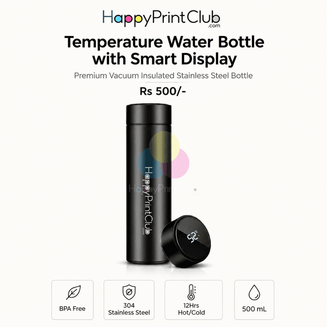 Temperature Water Bottle With Smart LED Display
