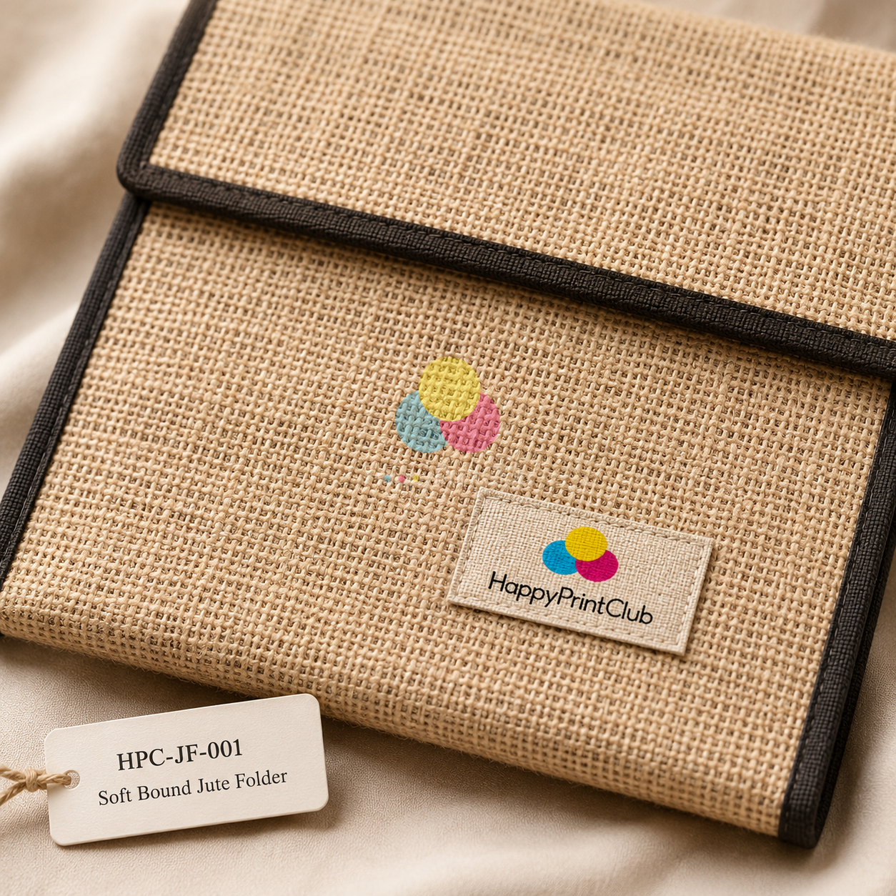 Soft Bound Jute Folder For Corporate Gifting