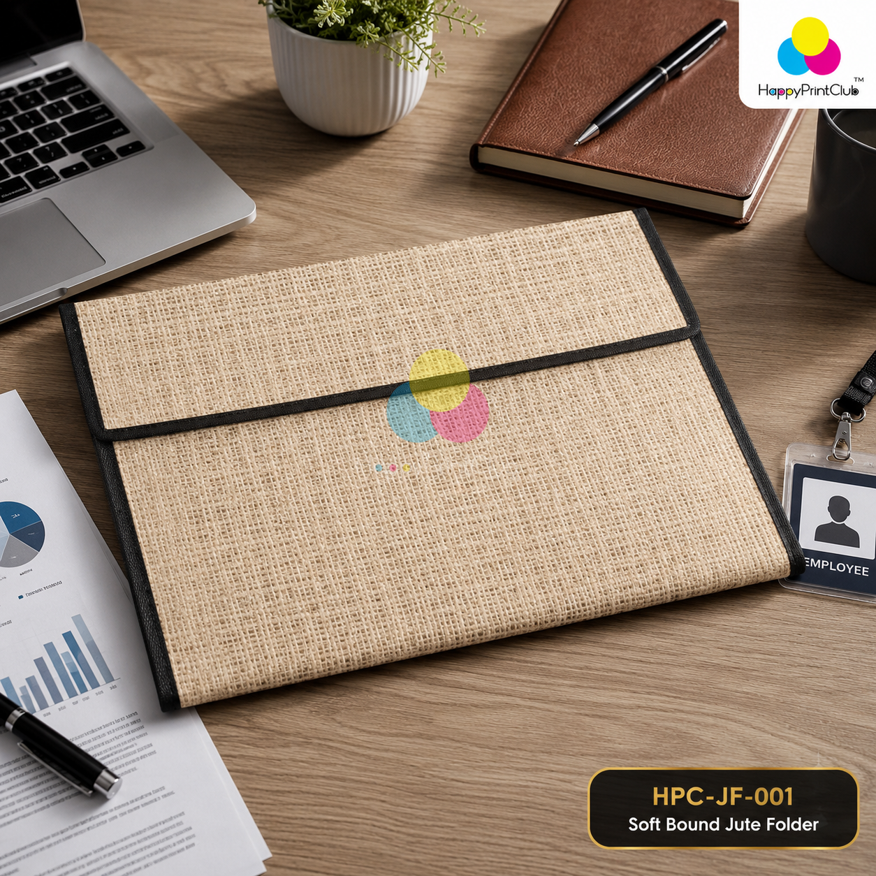 Soft Bound Jute Folder For Corporate Gifting