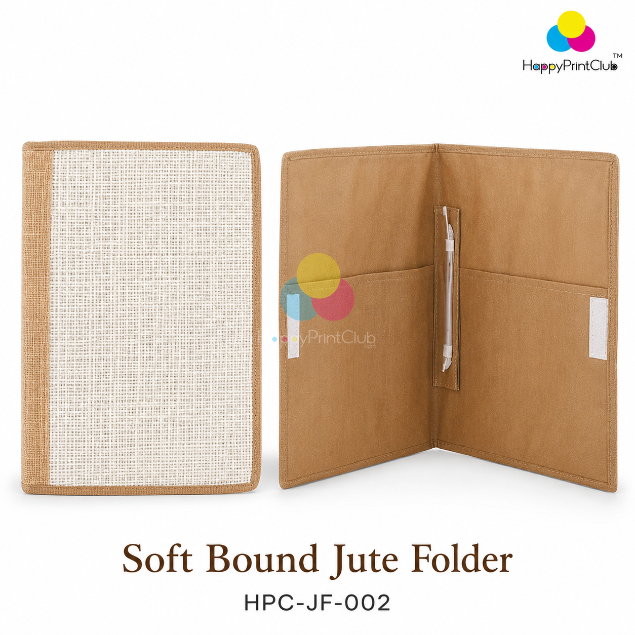 Soft Bound Jute Folder For Corporate Gifting