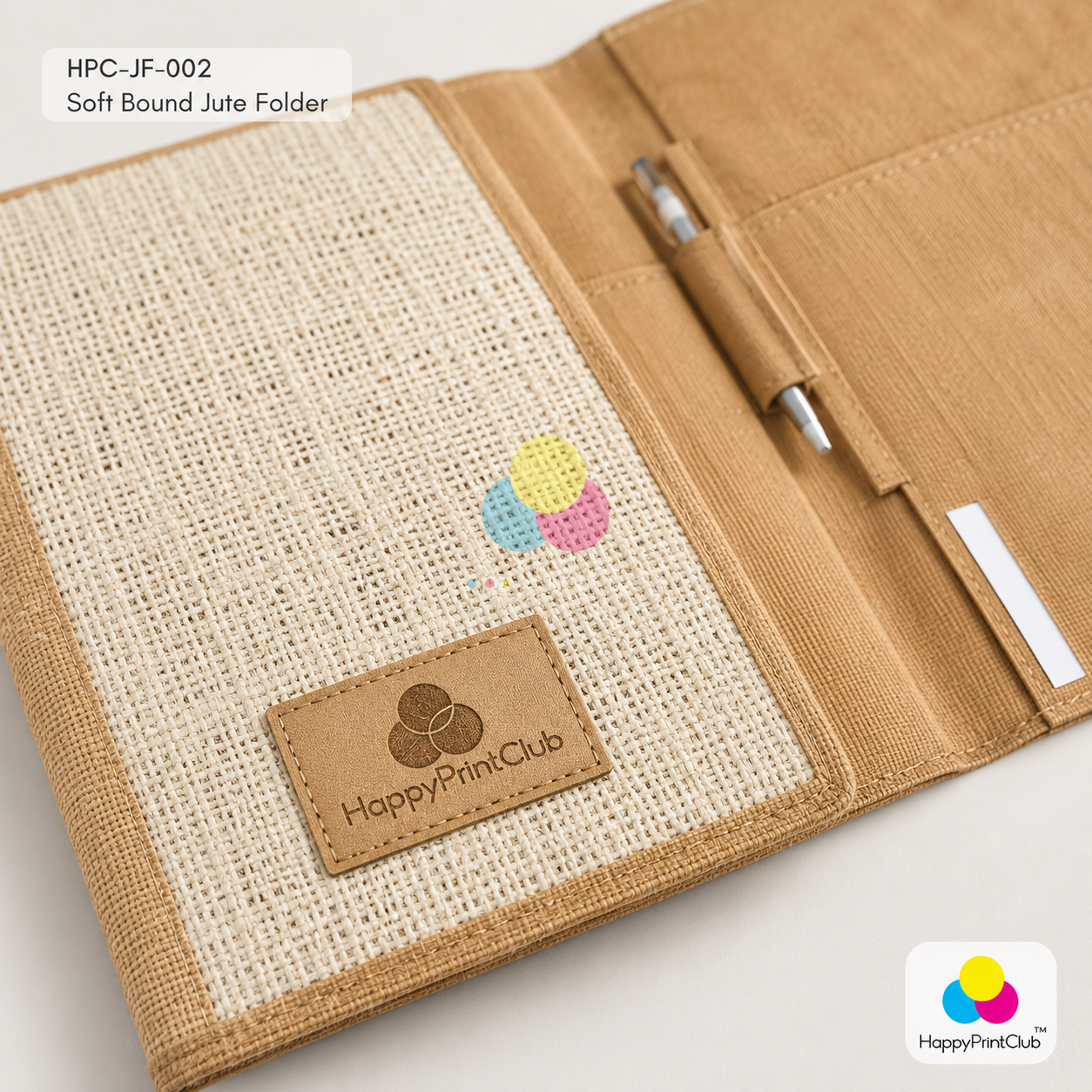 Soft Bound Jute Folder For Corporate Gifting