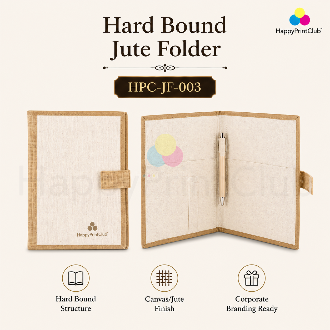 Hard Bound Canvas Folder For Corporate Gifting