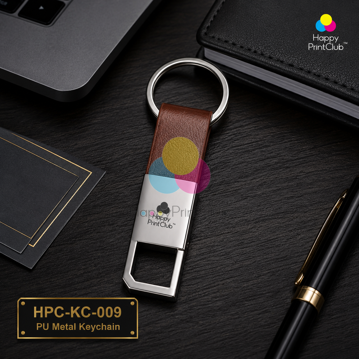 PU Metal Keychain For Corporate Gifting