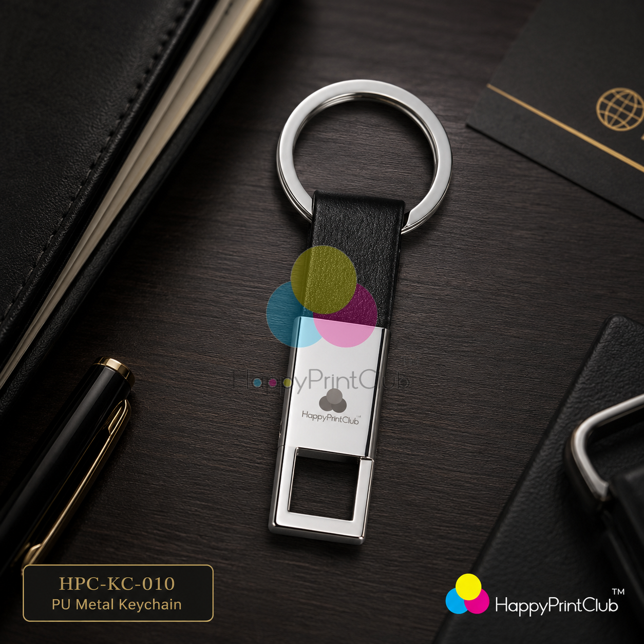 PU Metal Keychain For Corporate Gifting