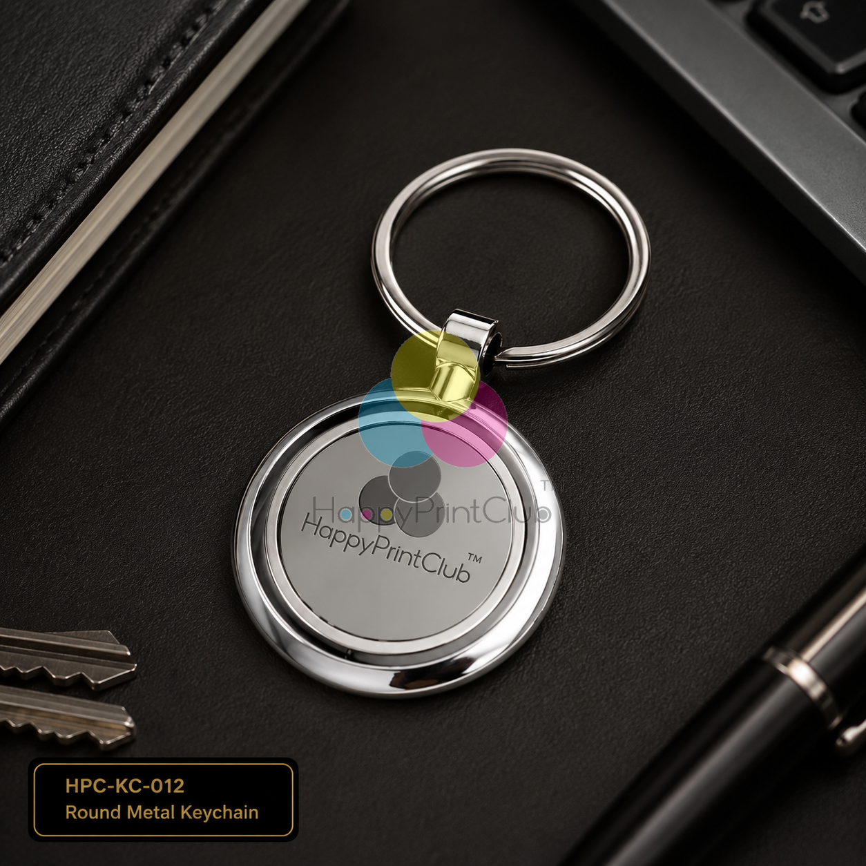Round Metal Keychain For Corporate Gifting
