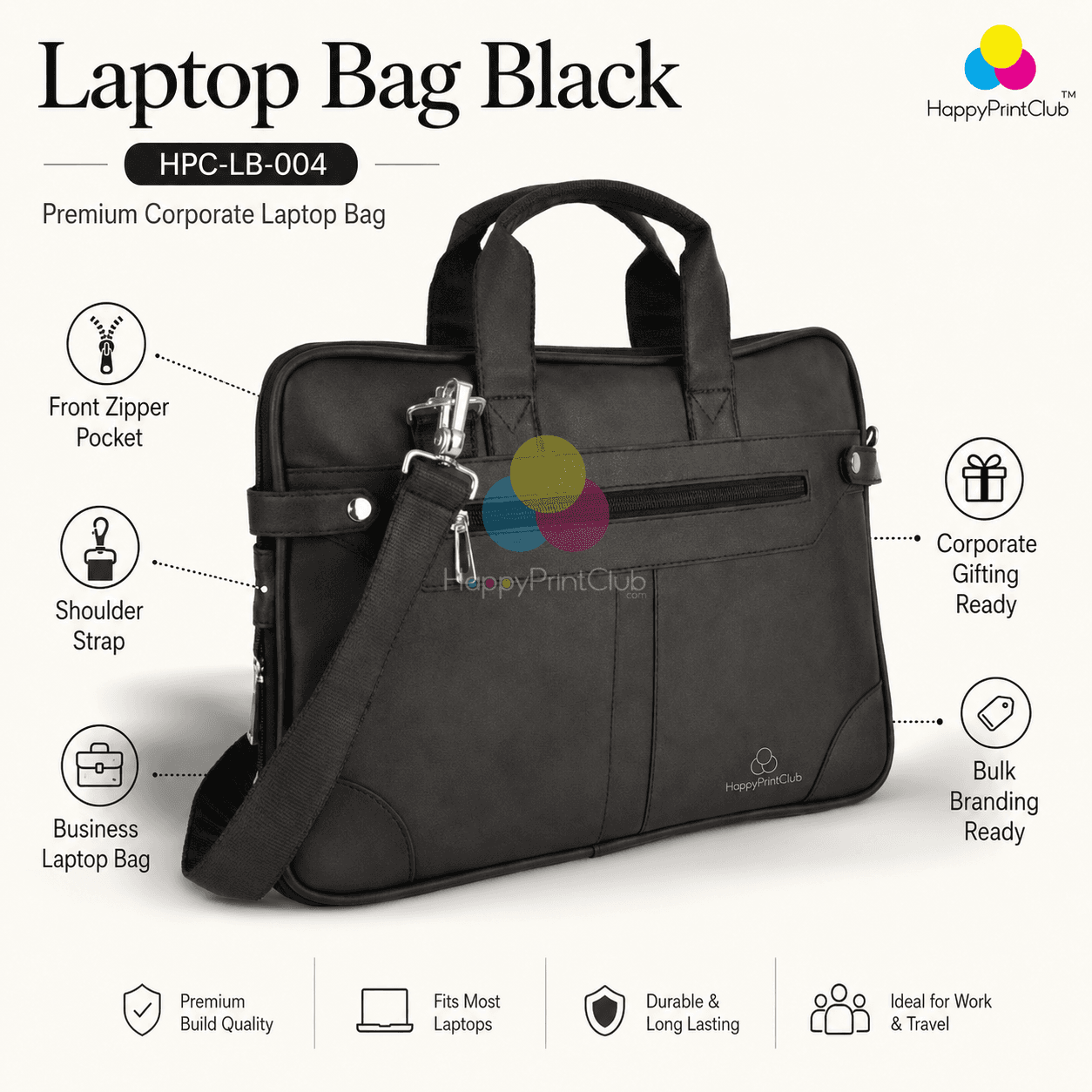 Laptop Bag Black For Corporate Gifting
