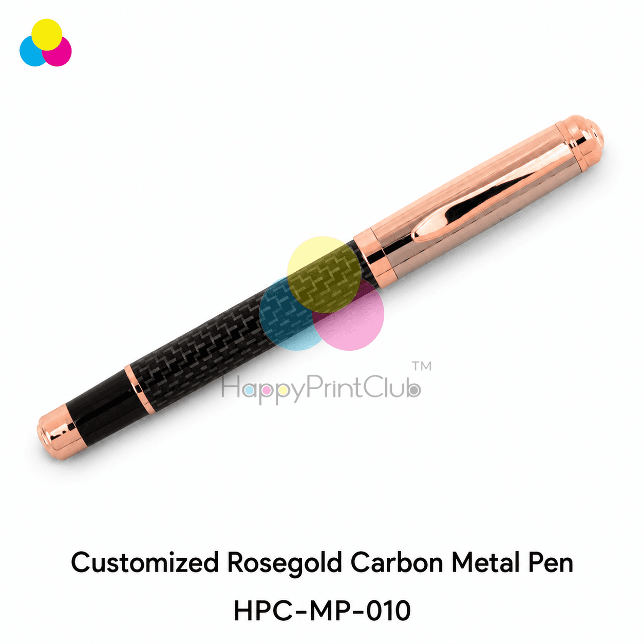 Customized Rosegold Carbon Metal Pen With Logo Printing