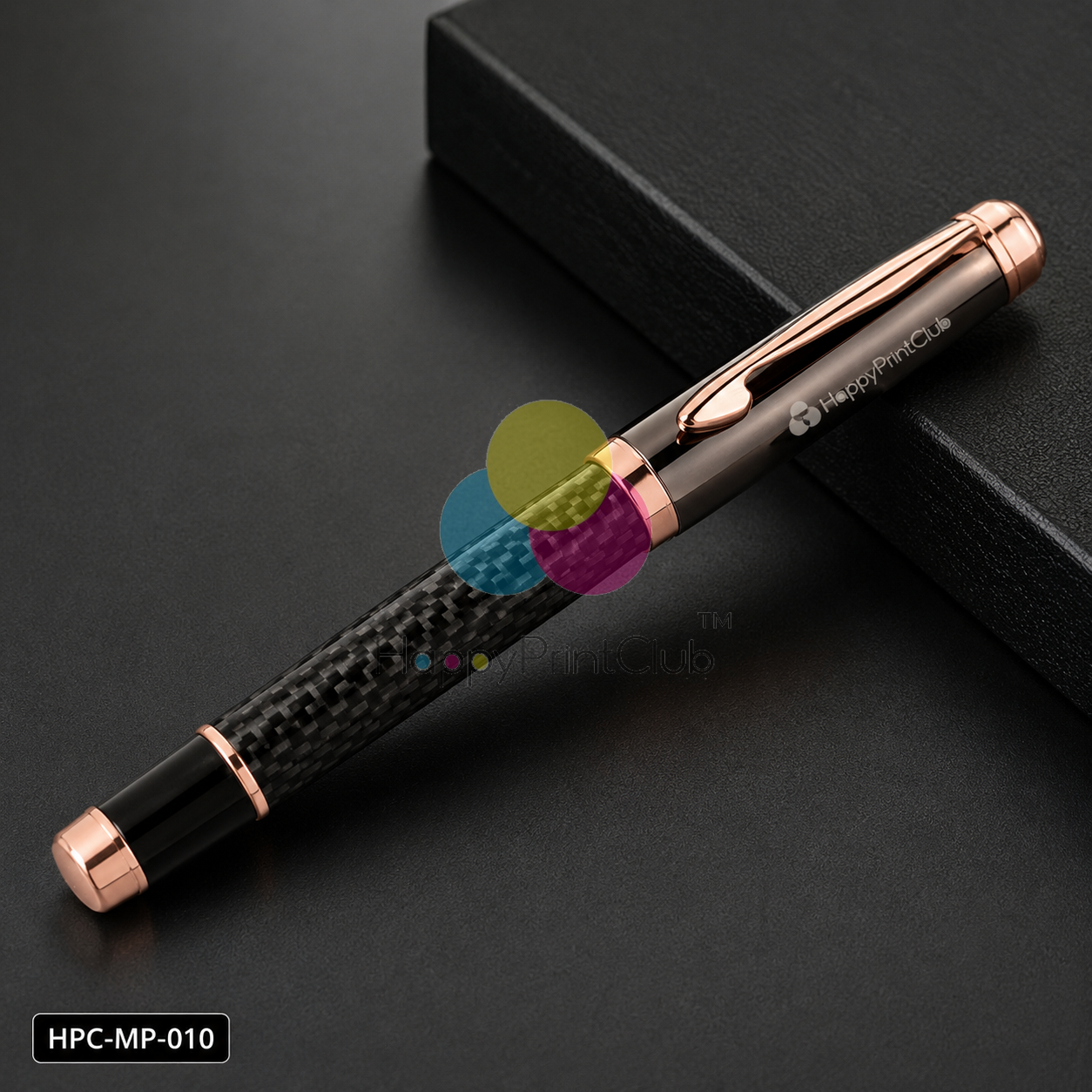 Customized Rosegold Carbon Metal Pen With Logo Printing