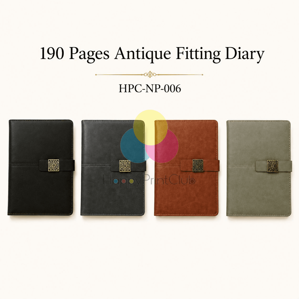 Customized 190 Pages Antique Fitting Diary For Corporate Gifting