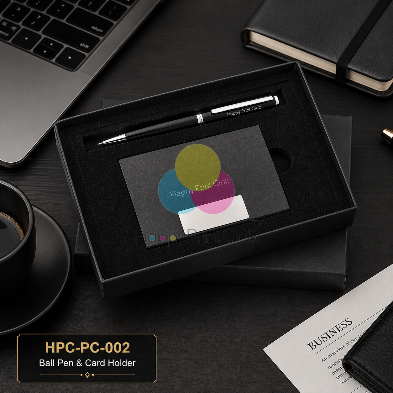 Customized Corporate Gift Set With Ball Pen & Card Holder