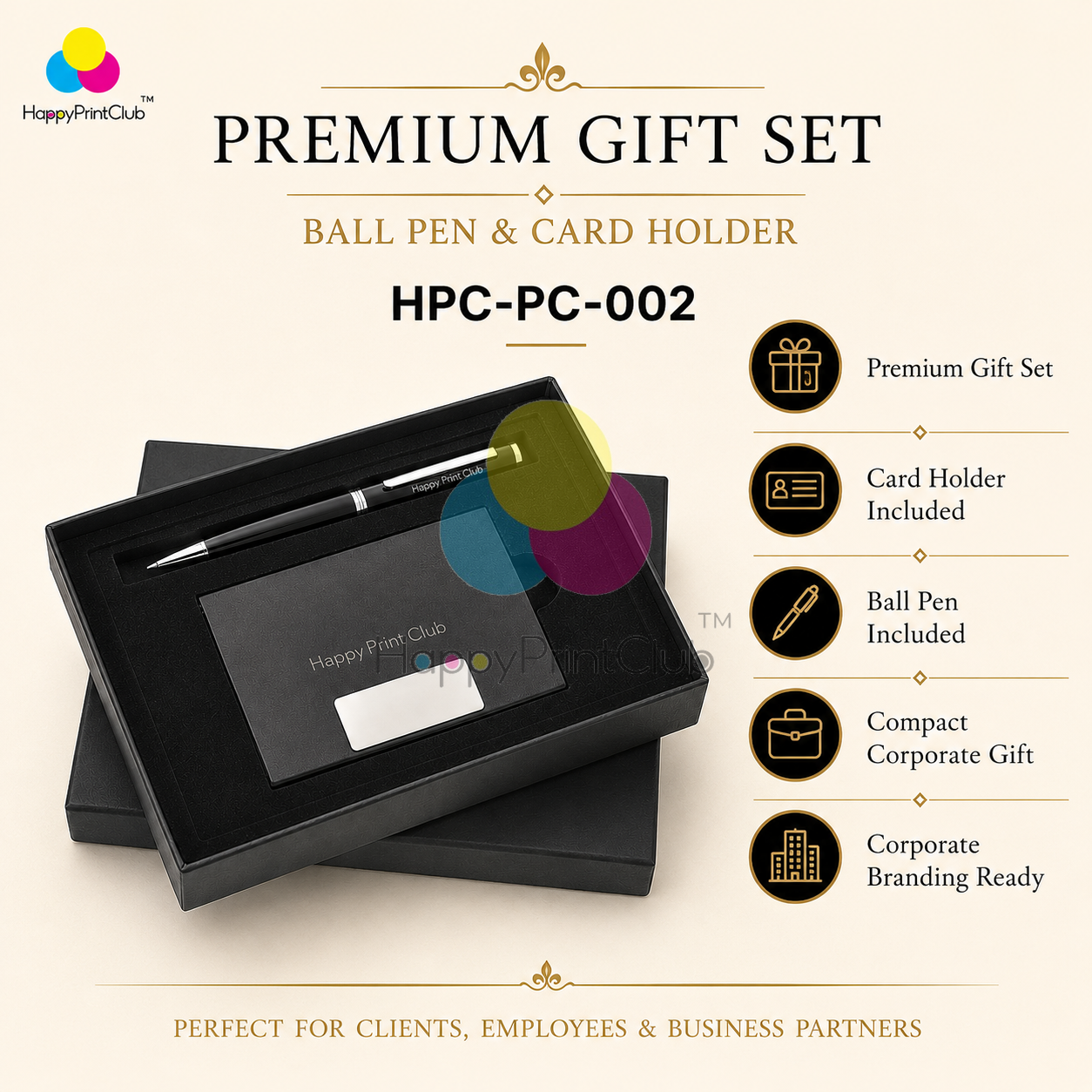 Customized Corporate Gift Set With Ball Pen & Card Holder