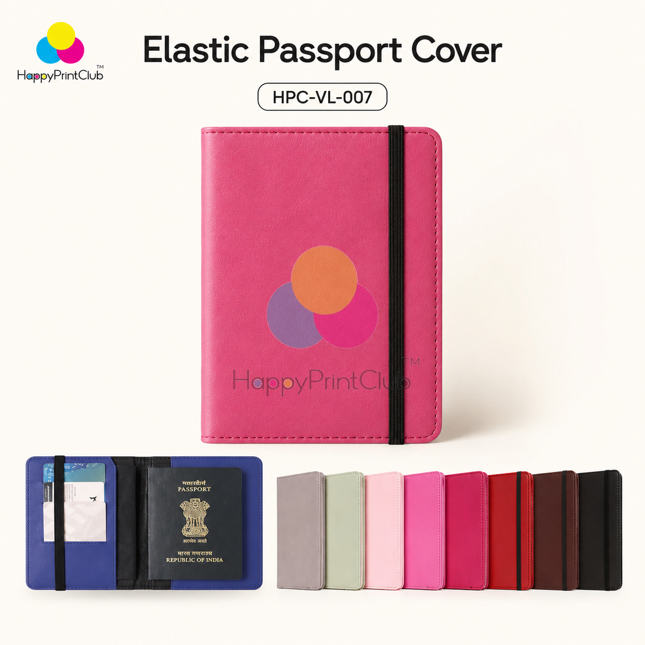 Customized Elastic Passport Cover For Corporate Gifting