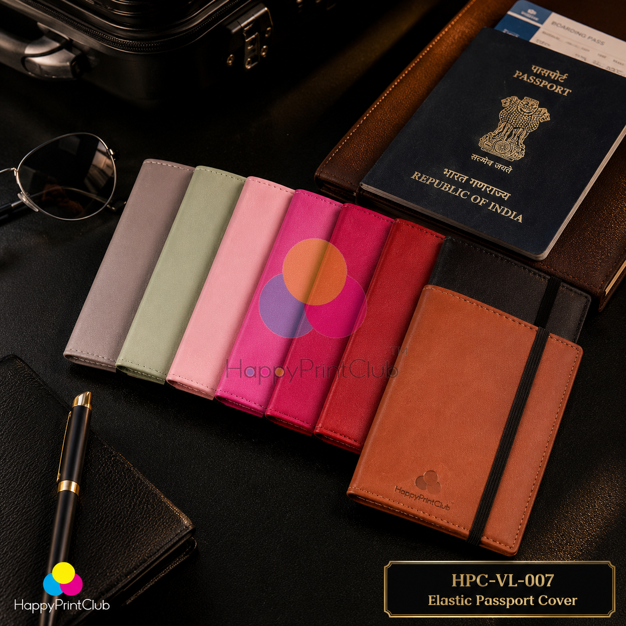 Customized Elastic Passport Cover For Corporate Gifting