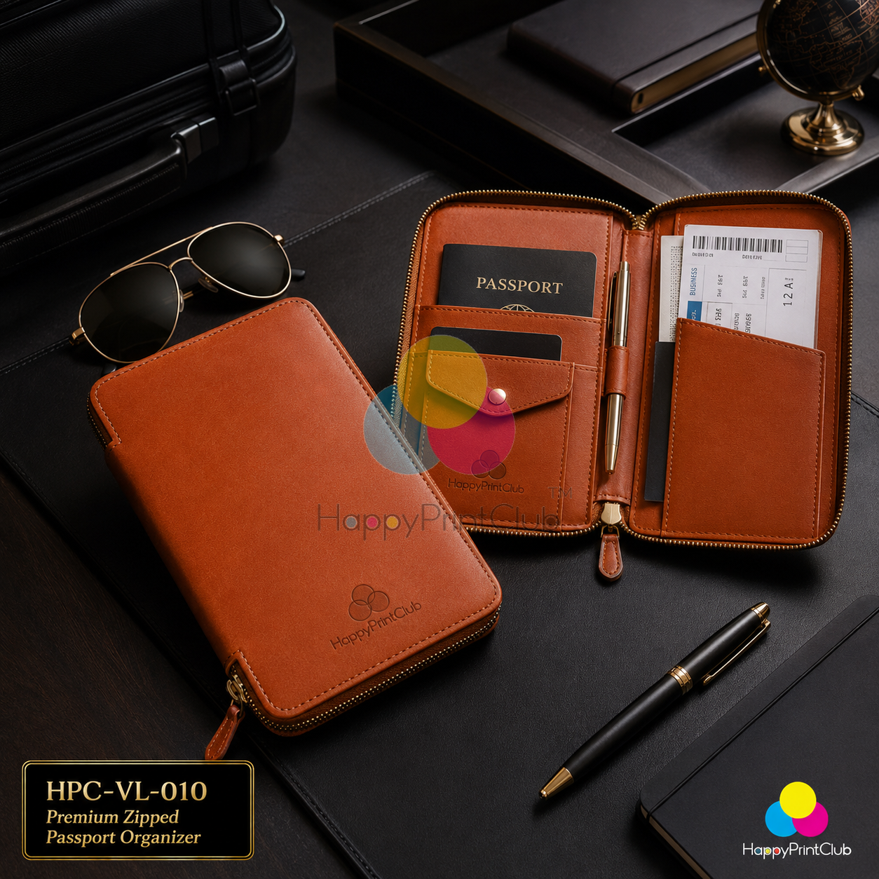 Customized Premium Zipped Passport Organizer For Corporate Gifting