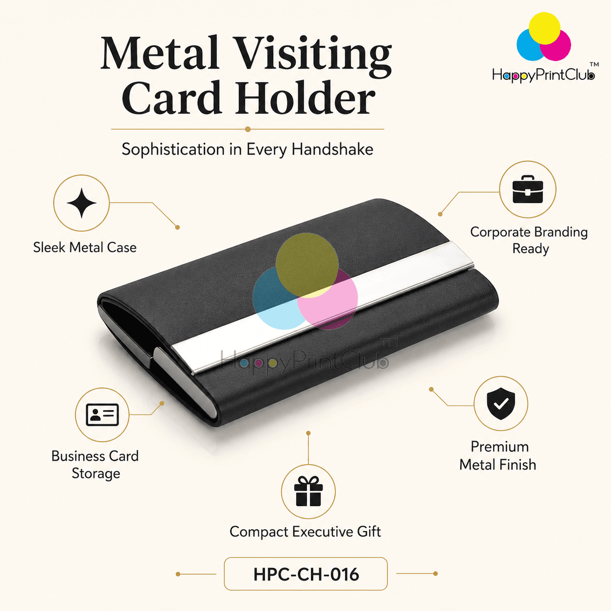 Customized Metal Visiting Card Holder Ch16 For Corporate Gifting