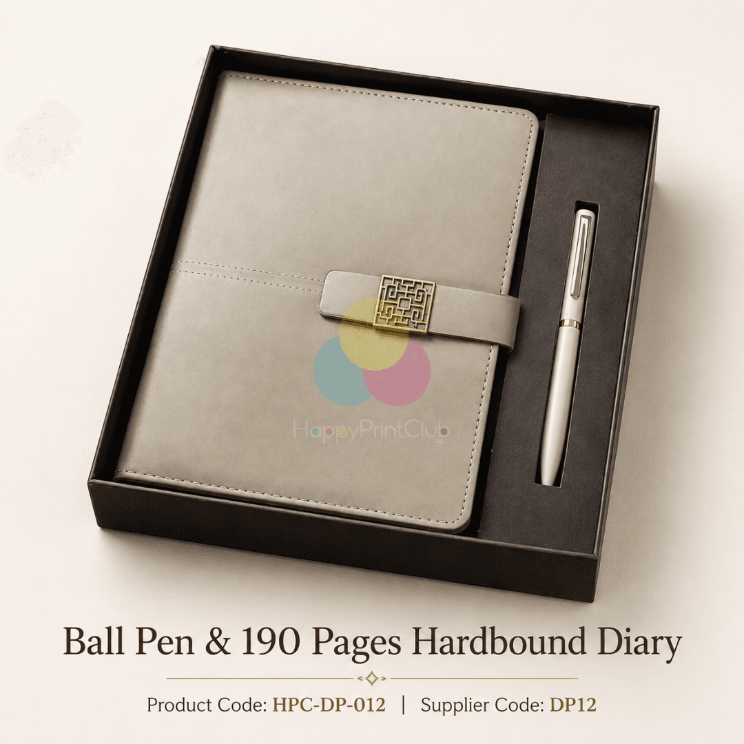 Customized Corporate Gift Set With Ball Pen & 190 Pages Hard Bound Diary