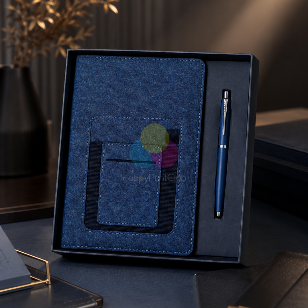 Customized Corporate Gift Set With Ball Pen & 190 Pages Hard Bound Diary