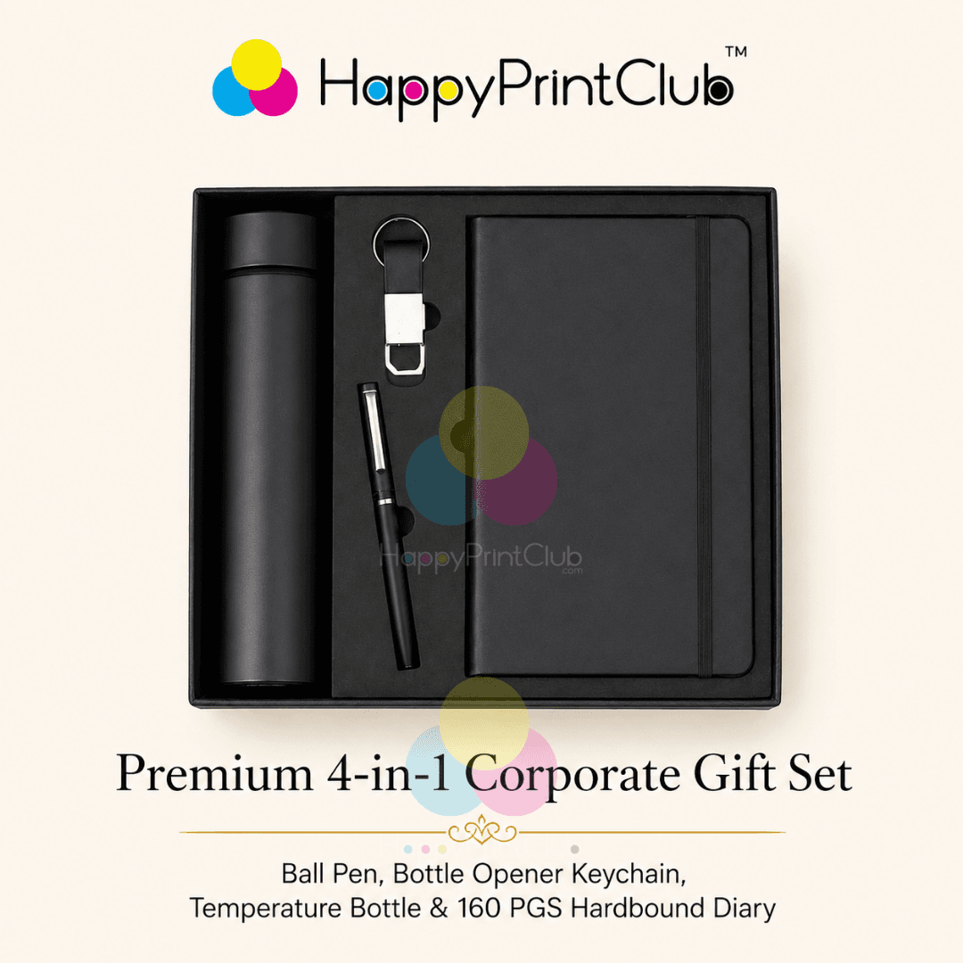 Employee Welcome Kit With Ball Pen, Bottle Opener Keychain, Temperature Bottle & 160 Pages Hard Bound Diary