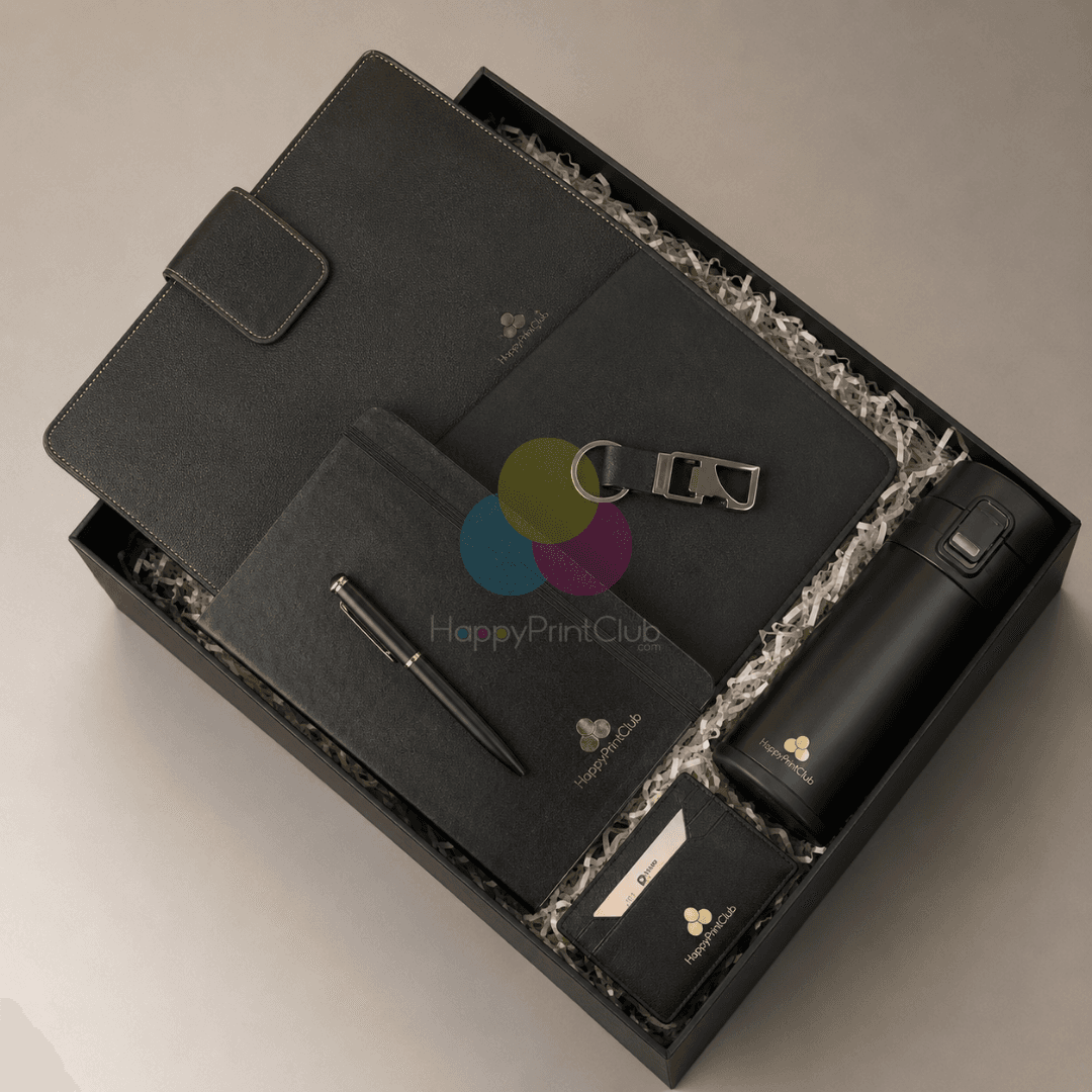 Employee Welcome Kit With Ball Pen, Bottle Opener Keychain, Push Button Bottle, Card Holder, Premium Laptop Sleeve & 190 Pages Hard Bound Diary