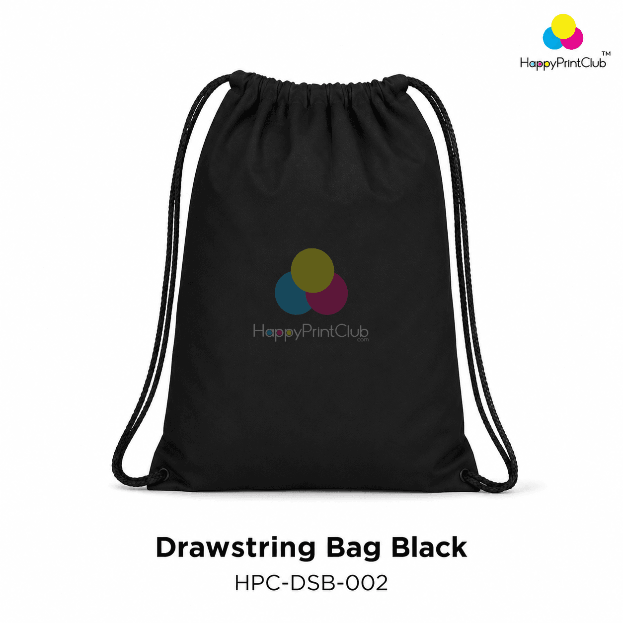 Drawstring Bag Black For Corporate Gifting