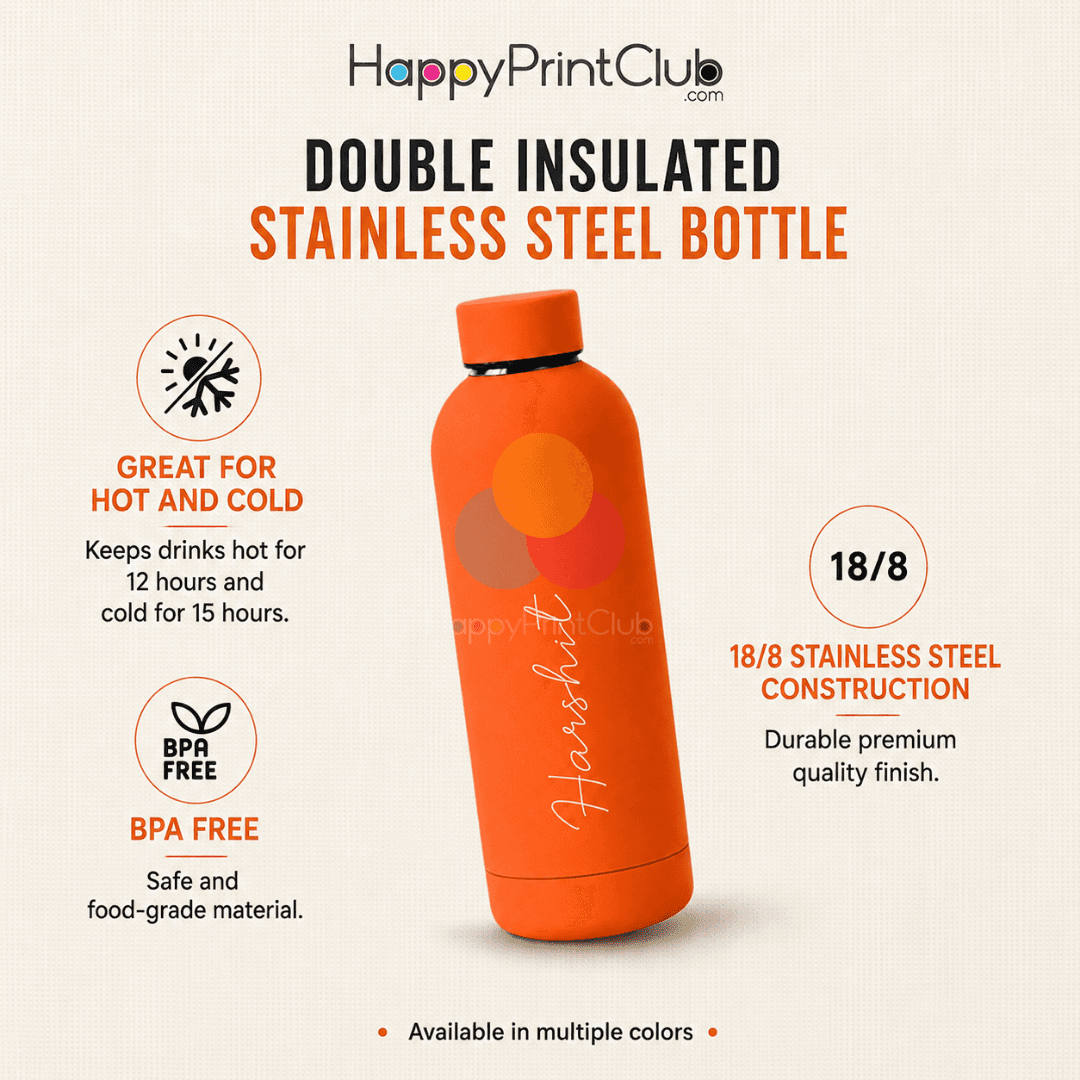 Personalized Double Insulated Stainless Steel Bottle