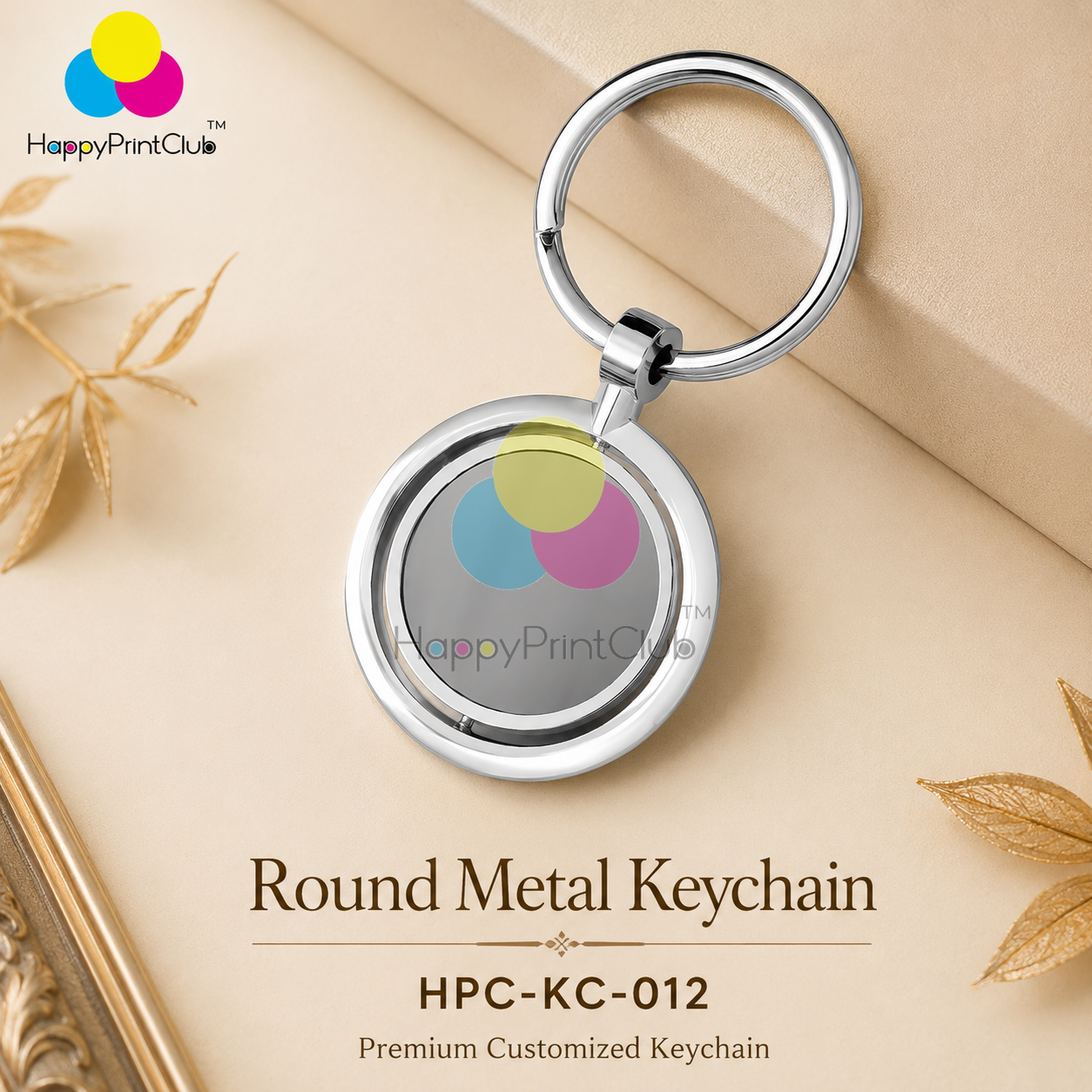 Round Metal Keychain For Corporate Gifting