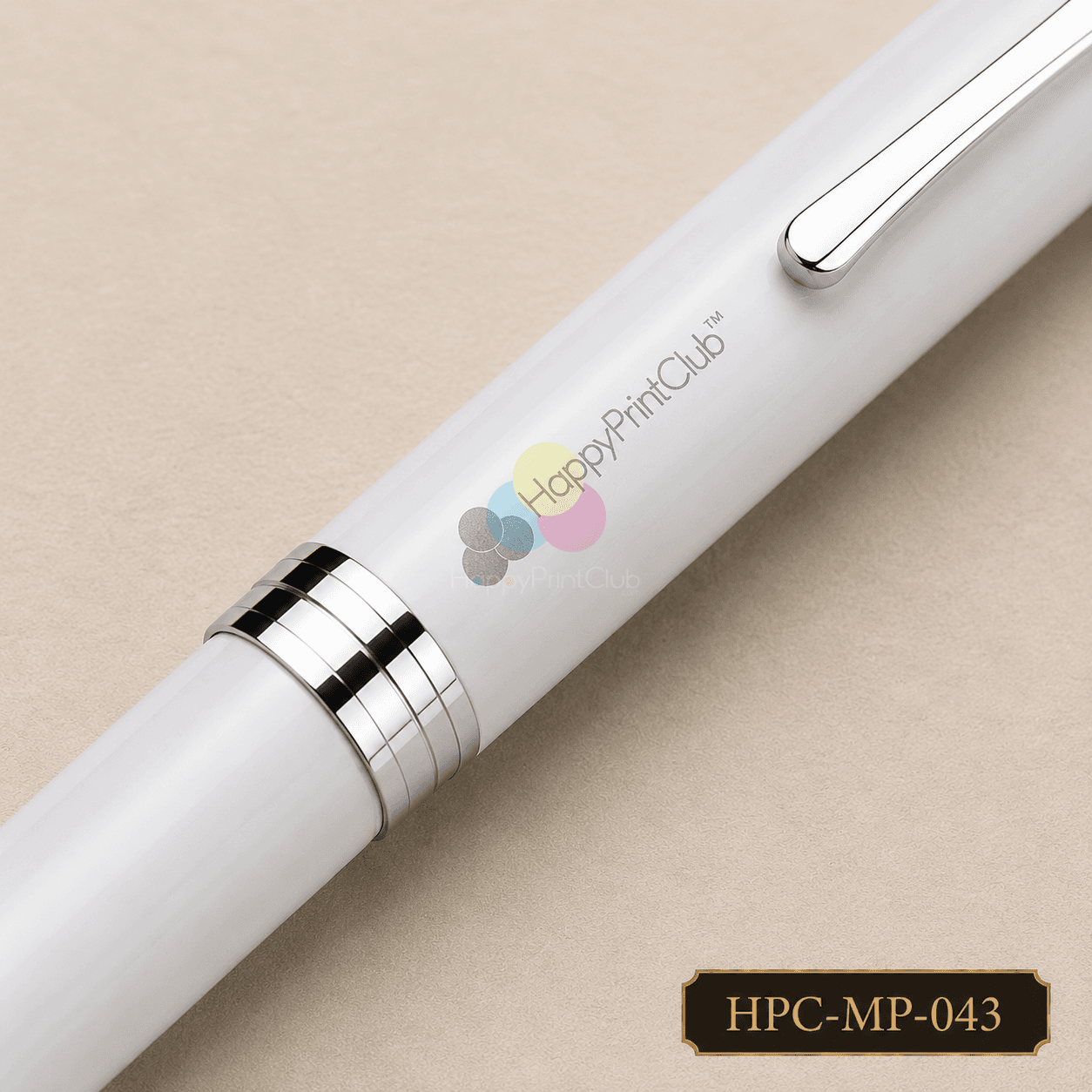 Customized 517 White Roller Metal Pen With Logo Printing