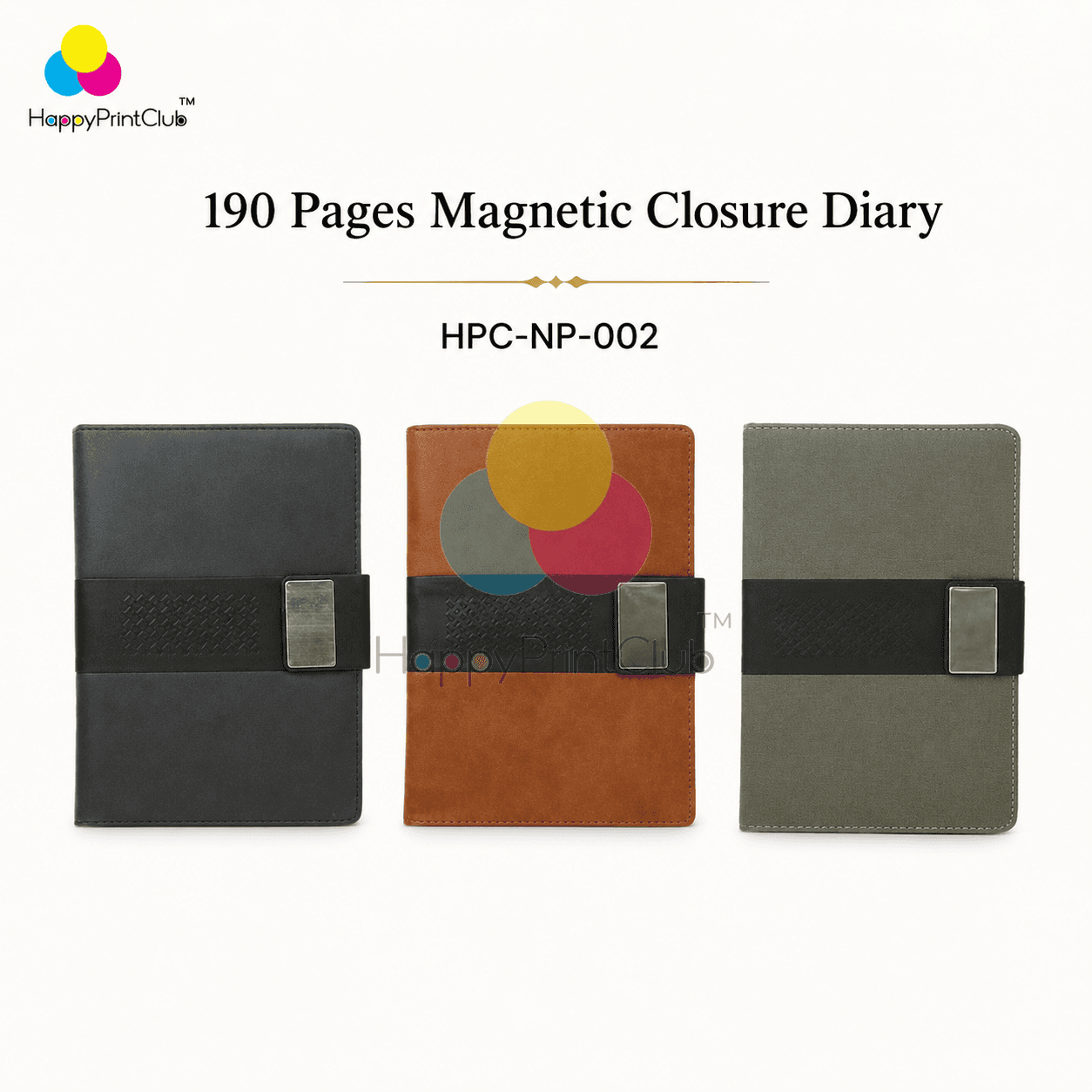 Customized 190 Pages Magnetic Closure Diary For Corporate Gifting