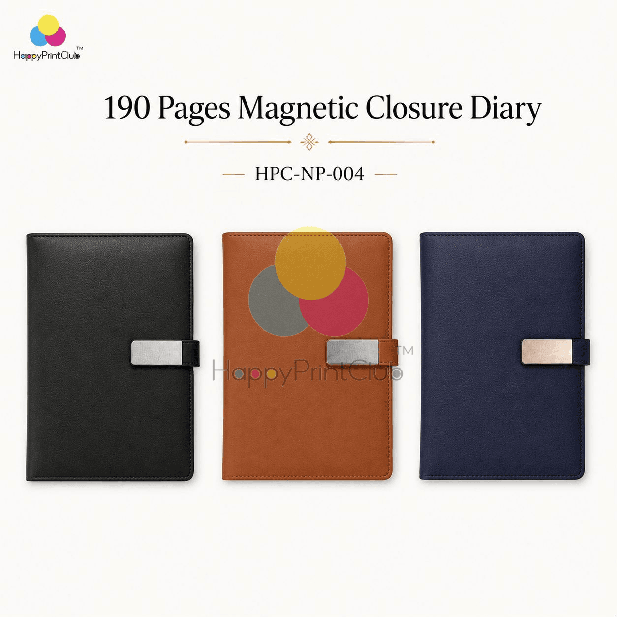 Customized 190 Pages Magnetic Closure Diary For Corporate Gifting