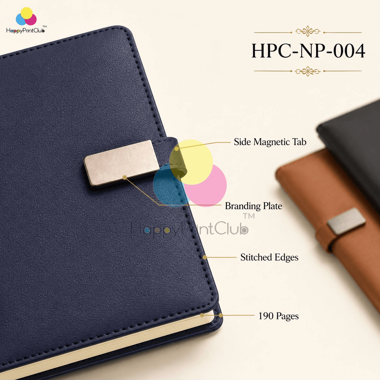 Customized 190 Pages Magnetic Closure Diary For Corporate Gifting