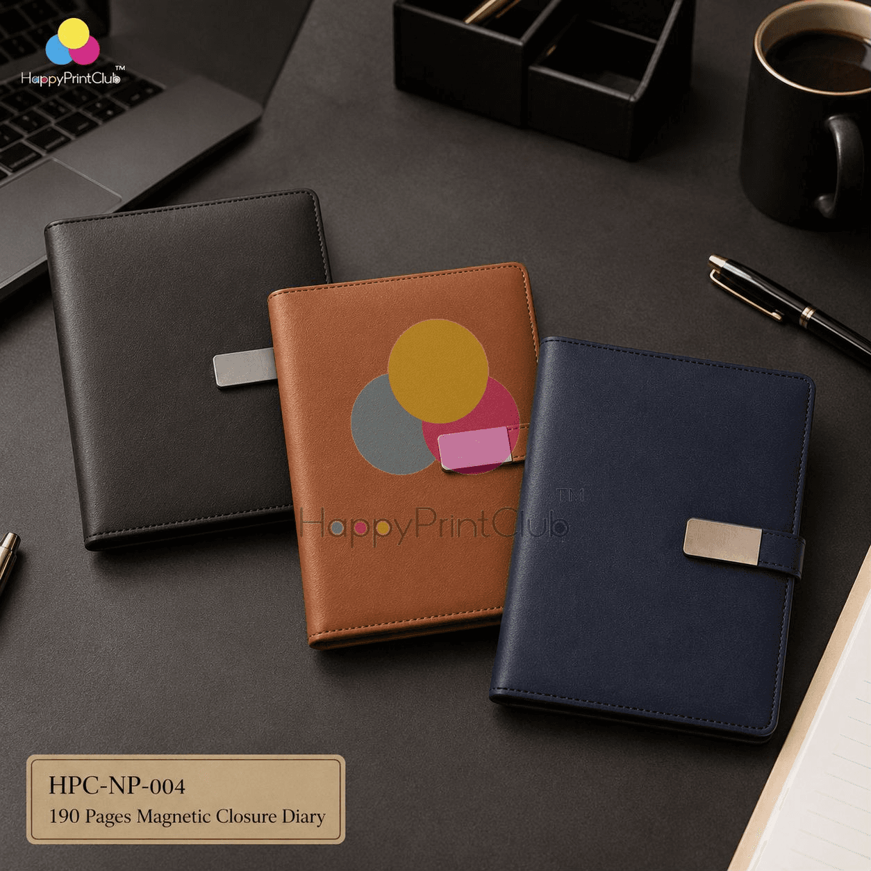Customized 190 Pages Magnetic Closure Diary For Corporate Gifting