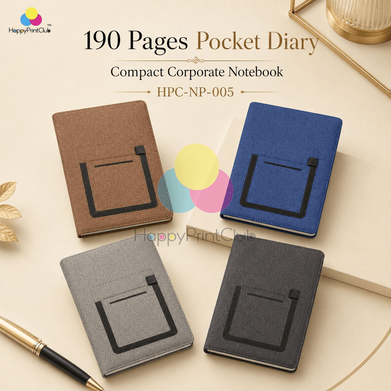 Customized 190 Pages Pocket Diary For Corporate Gifting