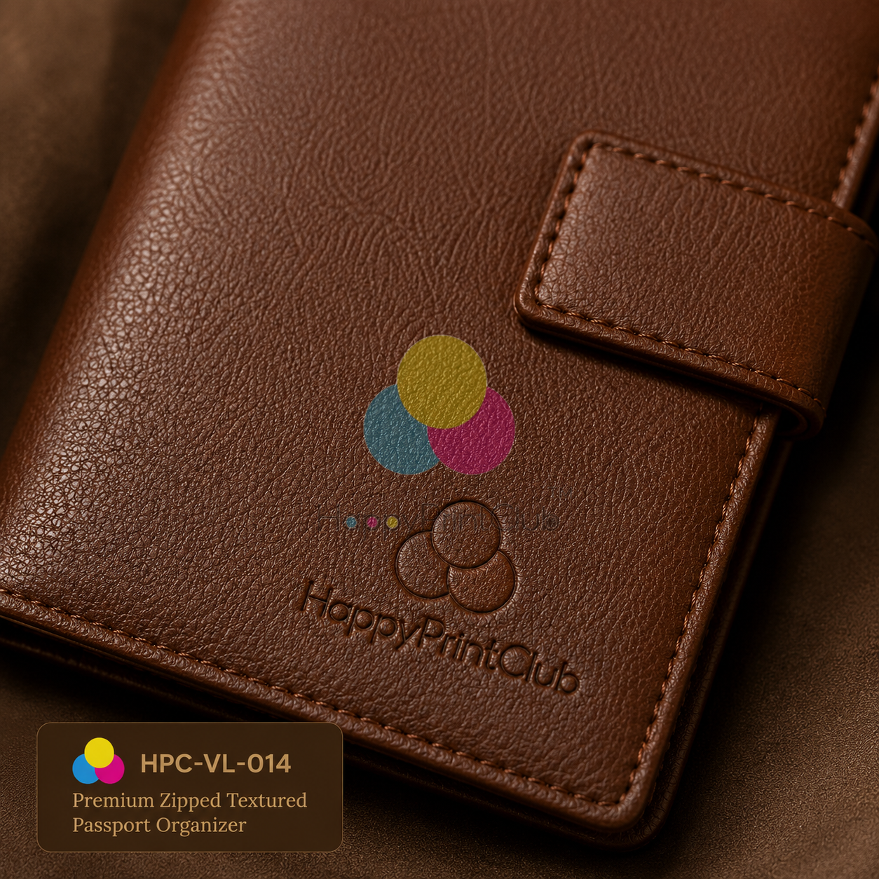 Customized Premium Zipped Textured Passport Organizer For Corporate Gifting