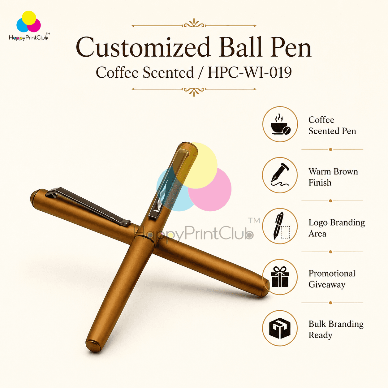 Customized Ball Pen Coffee Scented For Promotional Gifts